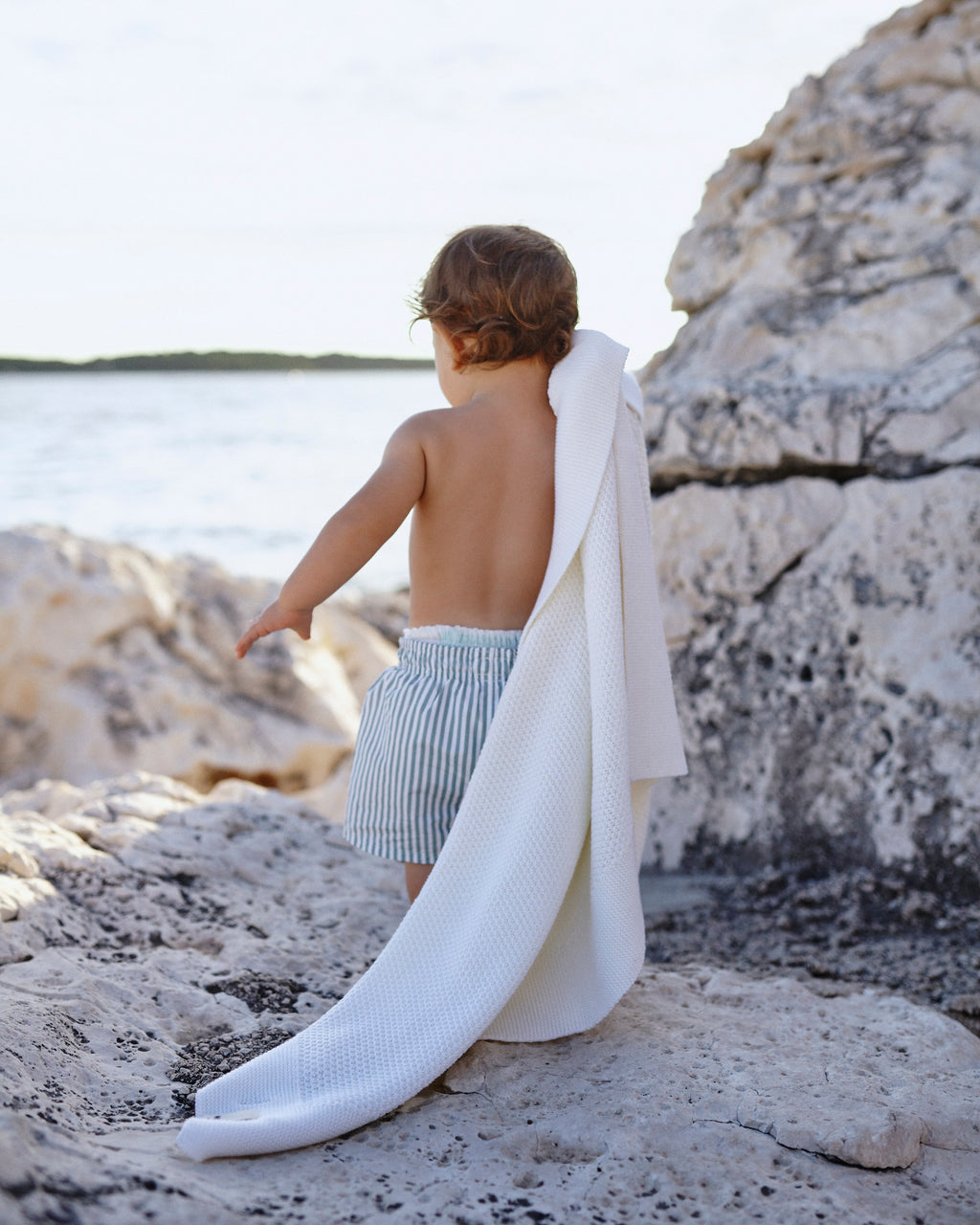 Leni blanket, milky white
