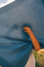 Leni blanket, azure blue