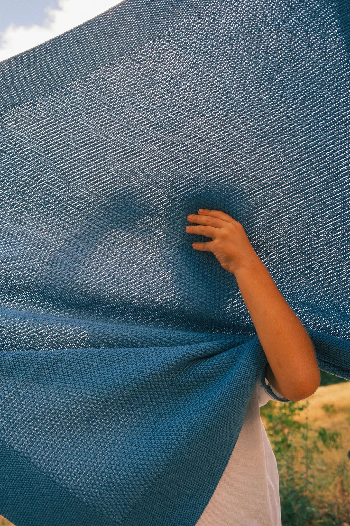 Leni blanket, azure blue