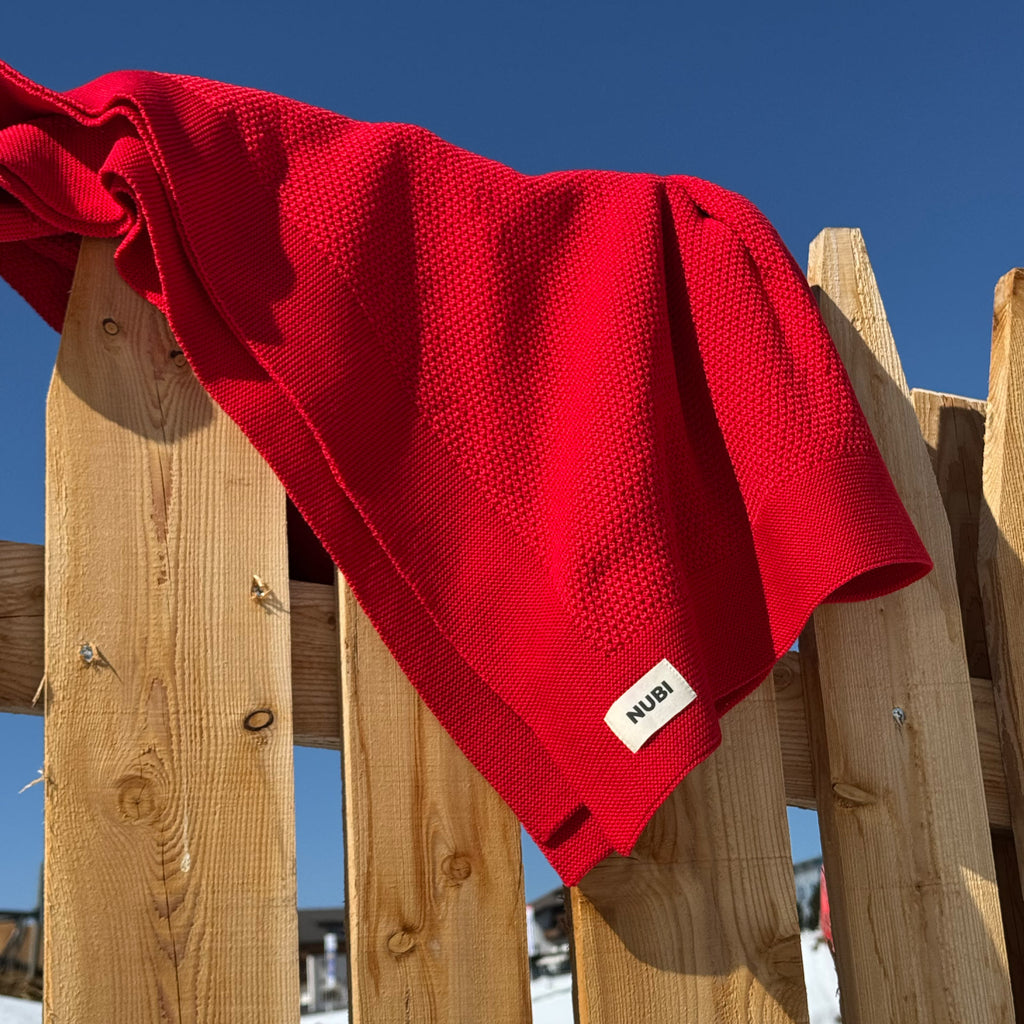 Leni blanket, poppy red